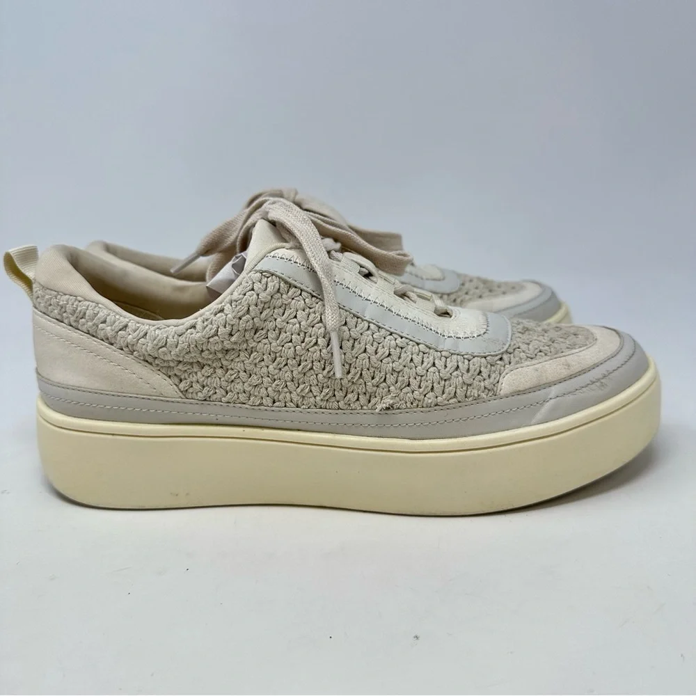 Frye‎ & Co. Taylor Crochet Sneaker Ivory Size 7.5